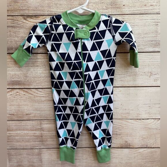 HANNA ANDERSSON ROMPER IN BLUE AND GREEN PRINT - Picture 1 of 4